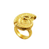 Front Ammonite Ring Gold By Ayaka Nishi