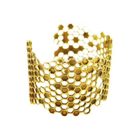 Detail Wide Honeycomb Bracelet