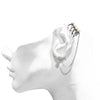 Bone Ear Cuff with pearl Studs