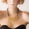 Honeycomb Necklace with chain by Ayaka Nishi on model