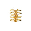 Gold 4 Ribs Spine Ring by Ayaka Nishi