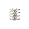 Silver 4 Ribs Spine Ring by Ayaka Nishi