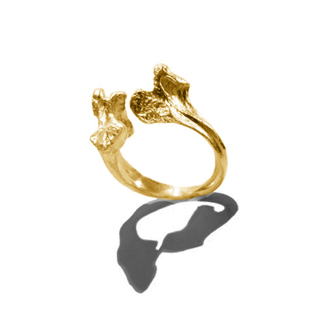 Gold Bone Ring by Ayaka Nishi