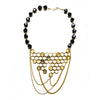 Honeycomb Necklace with chain Gold by Ayaka Nishi