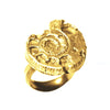 Gold Back Ammonite Ring by Ayaka Nishi