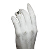 Gold Bone Black Pearl Pinky Ring
