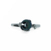 Gold Bone Black Pearl Pinky Ring