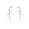 Silver Branch Drop Earring with beads by Ayaka Nishi 