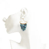 Blue Fish Scale Earring by Ayaka Nishi