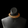 Short  Spine Leather Necklace