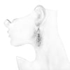 Silver Long Cell Earring on torso, Ayaka Nishi