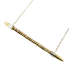 Straight Silver Horn Necklace Gold by Ayaka Nishi