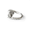 Tapered Bone Ring with White Sapphire