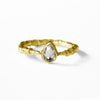 Bone Band Tear Drop Ring