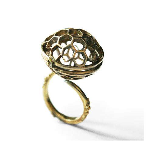 Honeycomb Open Ring