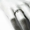 Bone Band Tear Drop Ring