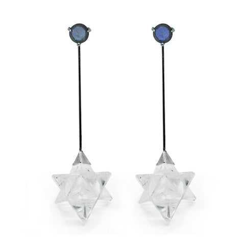 Hexagram Quartz Earring