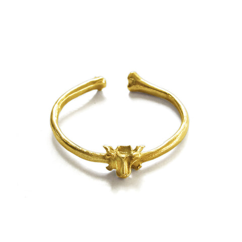 14K Gold Tiny Bone Ring Gold by Ayaka Nishi