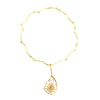 Small Spider Web Necklace Gold by Ayaka Nishi