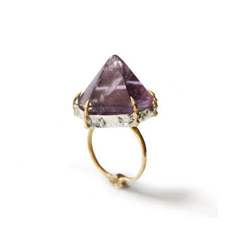 Bone Amethyst Ring