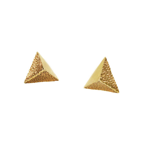 Melange Pyramid Earring Gold by Ayaka Nishi