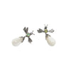 Honey Bee Mother of Pearl Earring