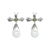 Honey Bee Mother of Pearl Earring