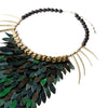 Green Long Fish Scale Necklace by Ayaka Nishi
