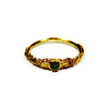 Grain Thick Ring with 2mm Diamond Pink Gold By Ayaka Nishi