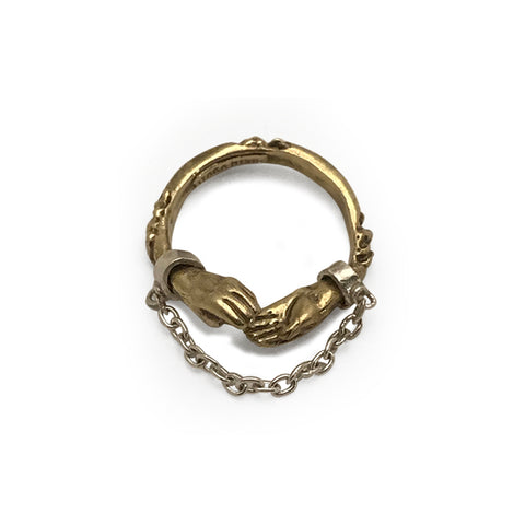 14K Gold Hand Cuff Ring