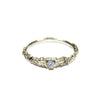 Grain Thick Ring with 2mm Diamond Silver By Ayaka Nishi