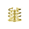 Gold 4 Ribe Spine Bracelet by Ayaka Nishi