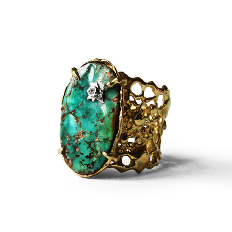 Cell Turquoise Ring
